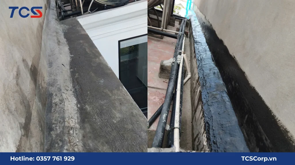 Chống thấm tại Hoàn Kiếm, Chống thấm tường giáp ranh tại Hoàn Kiếm
