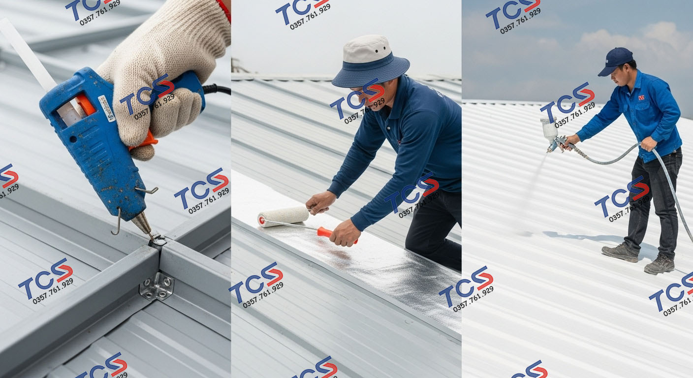 Các giải pháp thi công chống thấm mái tôn điển hình