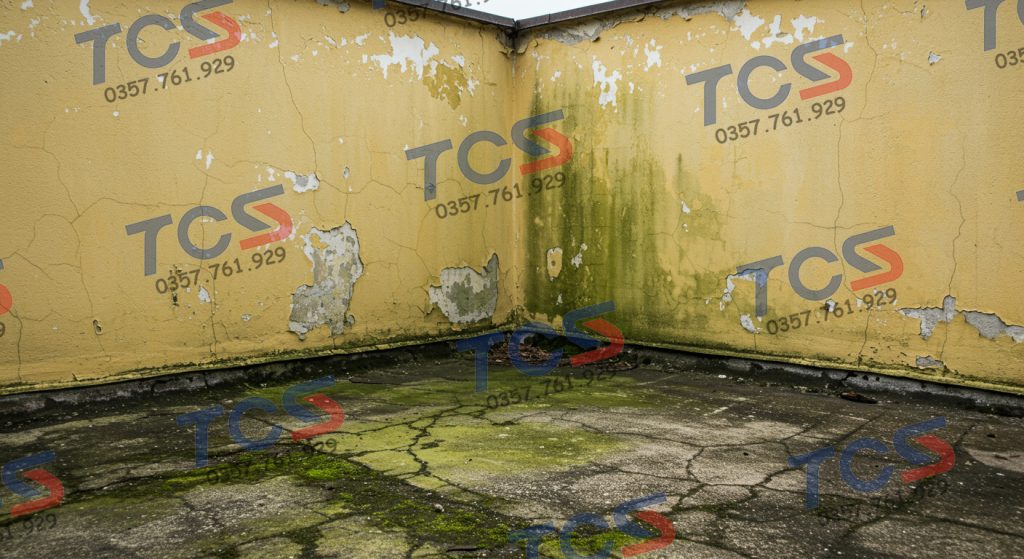 Hiện trạng sân thượng bị thấm dột