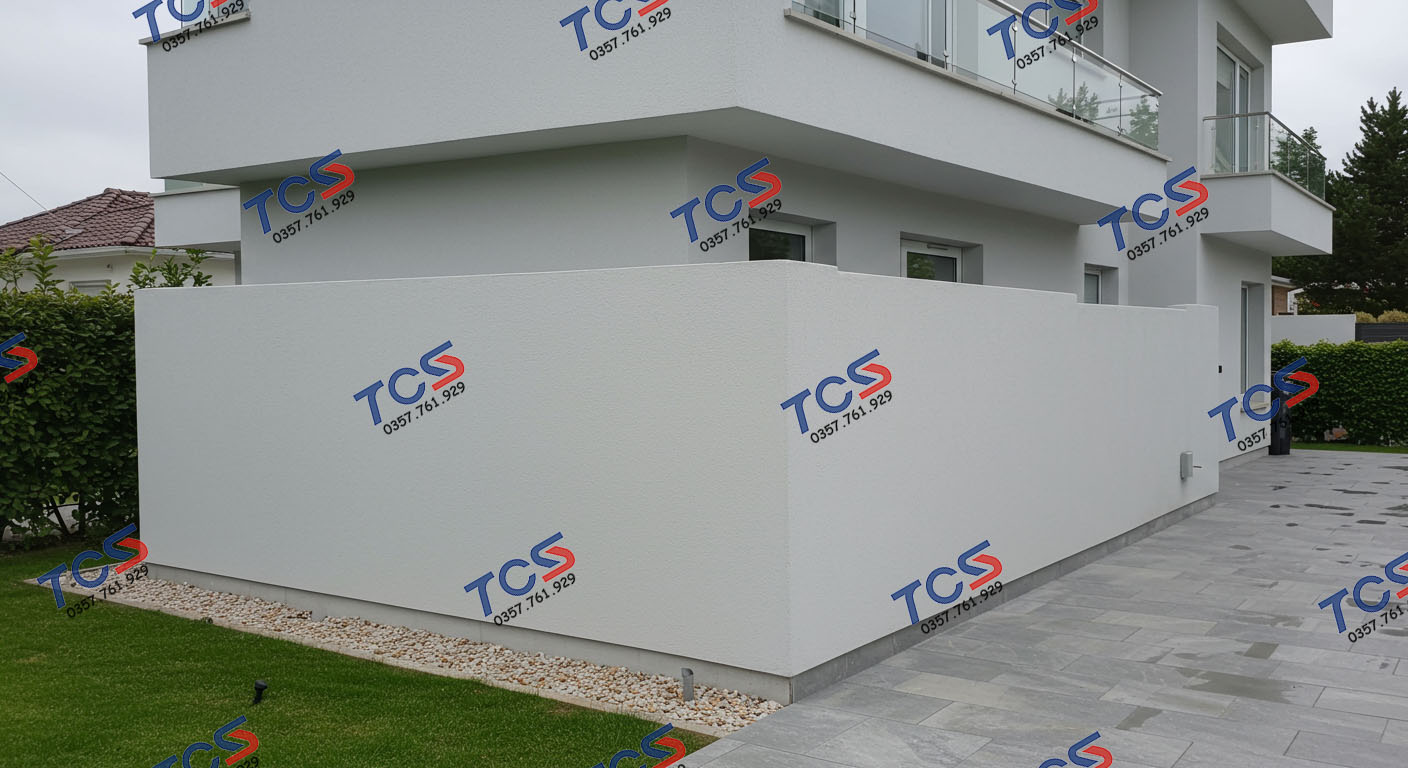 Tường nhà khô ráo sau khi được chống thấm