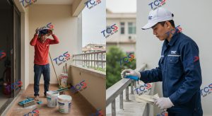 Có nên tự chống thấm ban công?