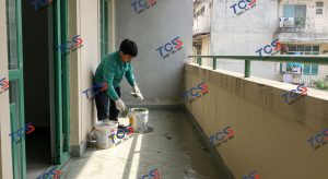 Tự chống thấm ban công đơn giản