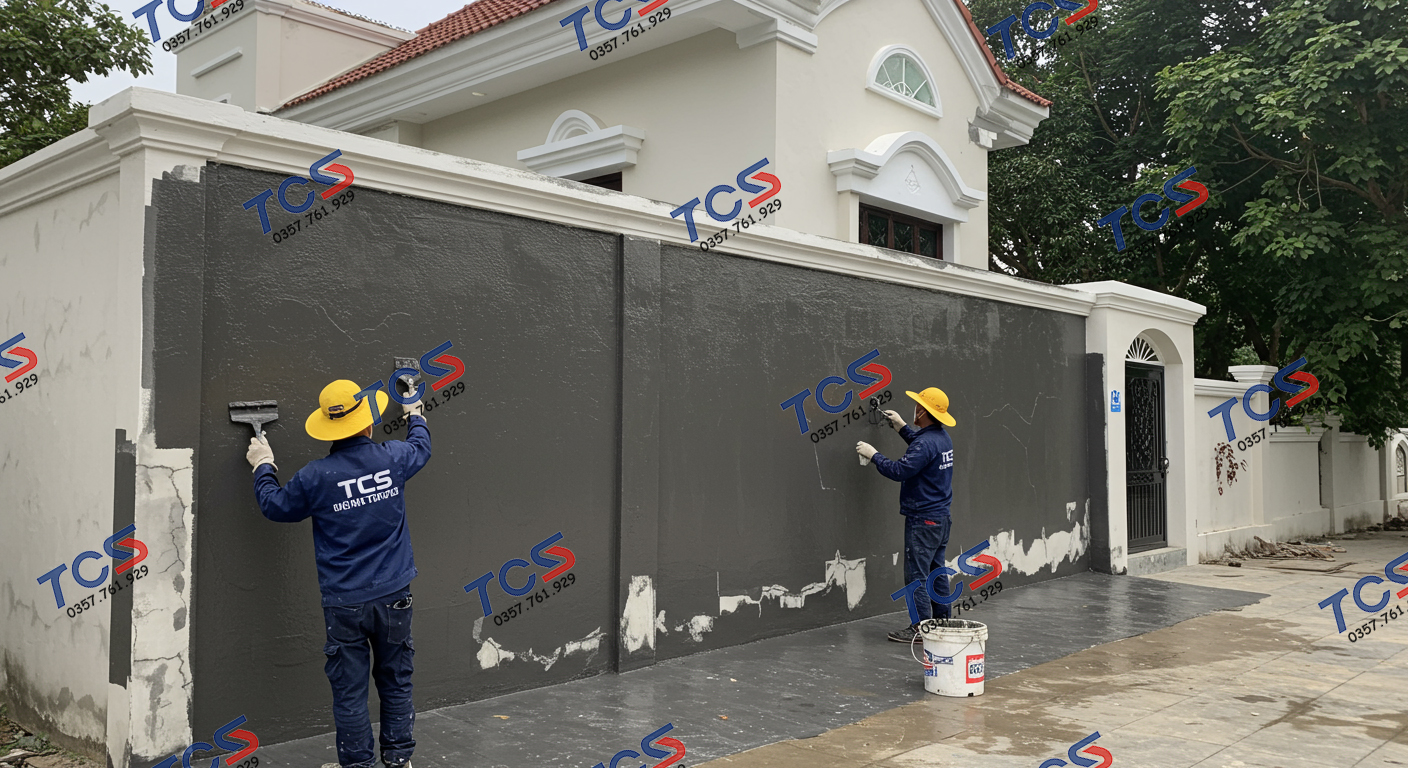 Giải pháp thi công chống thấm toàn diện cho tường, cửa sổ, mái nhà phố nhiều mặt thoáng