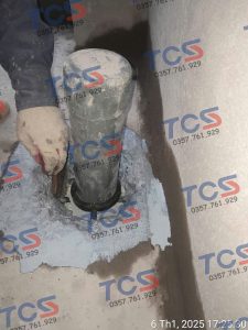 Cổ ống xuyên sàn được thi công chống thấm hoàn hảo, khô ráo và chắc chắn